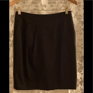 Loft wool black pencil skirt 0P